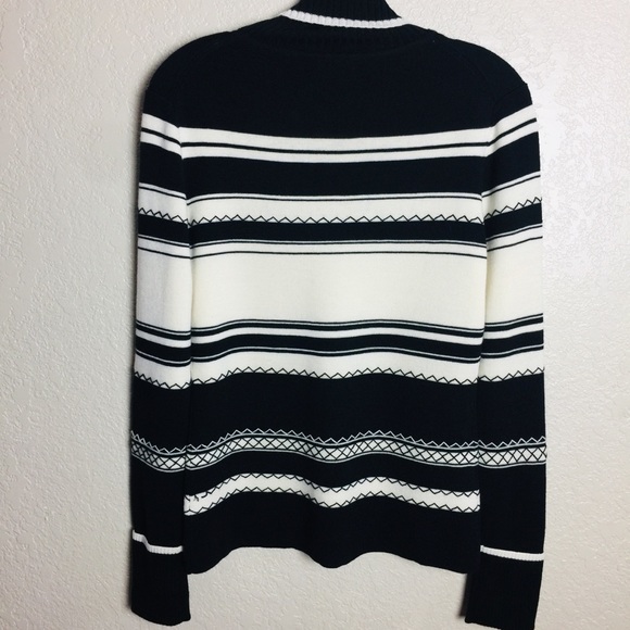 Loft black and white turtleneck sweater - Picture 2 of 5